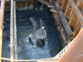 Wet Well, Fabric plcmnt., 8-26-10 022